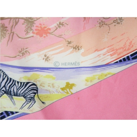 Hermes Pink and Multicolor Silk Scarf - Picture 10 of 16